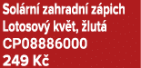 Sol rn zahradn  z pich Lotosov  kv t,  lut  CP08886000 249 K 