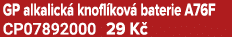 GP alkalick knofl kov  baterie A76F CP07892000 29 K 