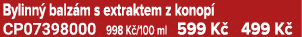 Bylinn balz m s extraktem z konop  CP07398000 998 K /100 ml 599 K  499 K 
