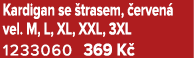 Kardigan se trasem,  erven  vel. M, L, XL, XXL, 3XL 1233060 369 K  