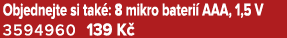 Objednejte si tak : 8 mikro bateri AAA, 1,5 V 3594960 139 K 