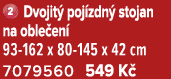 ￼ Dvojit poj zdn  stojan na oble en  93 162 x 80 145 x 42 cm 7079560 549 K 