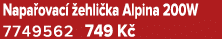 Napa ovac  ehli ka Alpina 200W 7749562 749 K 