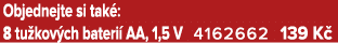 Objednejte si tak : 8 tu kov ch bateri AA, 1,5 V 4162662 139 K 