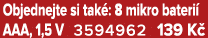 Objednejte si tak : 8 mikro bateri AAA, 1,5 V 3594962 139 K 