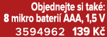Objednejte si tak : 8 mikro bateri AAA, 1,5 V 3594962 139 K 