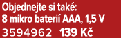 Objednejte si tak : 8 mikro bateri AAA, 1,5 V 3594962 139 K 