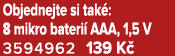 Objednejte si tak : 8 mikro bateri AAA, 1,5 V 3594962 139 K 