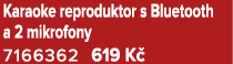 Karaoke reproduktor s Bluetooth a 2 mikrofony 7166362 619 K 