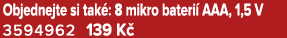 Objednejte si tak : 8 mikro bateri AAA, 1,5 V 3594962 139 K 