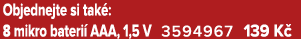 Objednejte si tak : 8 mikro bateri AAA, 1,5 V 3594967 139 K 