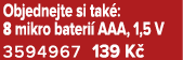 Objednejte si tak : 8 mikro bateri AAA, 1,5 V 3594967 139 K 