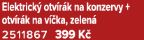 Elektrick otv r k na konzervy + otv r k na v  ka, zelen  2511867 399 K 