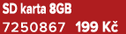 SD karta 8GB 7250867 199 K 