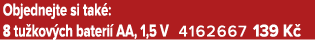 Objednejte si tak : 8 tu kov ch bateri AA, 1,5 V 4162667 139 K 