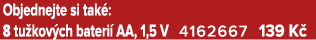Objednejte si tak : 8 tu kov ch bateri AA, 1,5 V 4162667 139 K 