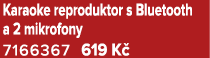 Karaoke reproduktor s Bluetooth a 2 mikrofony 7166367 619 K 