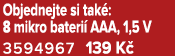Objednejte si tak : 8 mikro bateri AAA, 1,5 V 3594967 139 K 