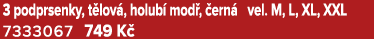 3 podprsenky, t lov , holub mod ,  ern  vel. M, L, XL, XXL 7333067 749 K 