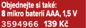Objednejte si tak : 8 mikro bateri AAA, 1,5 V 3594966 139 K 