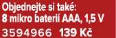 Objednejte si tak : 8 mikro bateri AAA, 1,5 V 3594966 139 K 