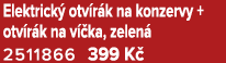 Elektrick otv r k na konzervy + otv r k na v  ka, zelen  2511866 399 K 