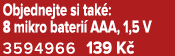 Objednejte si tak : 8 mikro bateri AAA, 1,5 V 3594966 139 K 