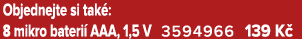 Objednejte si tak : 8 mikro bateri AAA, 1,5 V 3594966 139 K 