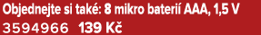 Objednejte si tak : 8 mikro bateri AAA, 1,5 V 3594966 139 K 