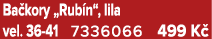 Ba kory „Rub n“, lila vel. 36 41 7336066 499 K 