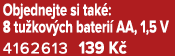 Objednejte si tak : 8 tu kov ch bateri AA, 1,5 V 4162613 139 K 