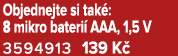 Objednejte si tak : 8 mikro bateri AAA, 1,5 V 3594913 139 K 