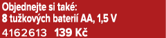 Objednejte si tak : 8 tu kov ch bateri AA, 1,5 V 4162613 139 K 