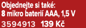 Objednejte si tak : 8 mikro bateri AAA, 1,5 V 3594913 139 K 