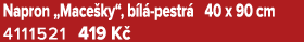 Napron „Mace ky“, b l pestr  40 x 90 cm 4111521 419 K 