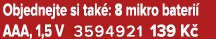 Objednejte si tak : 8 mikro bateri AAA, 1,5 V 3594921 139 K 