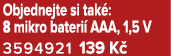 Objednejte si tak : 8 mikro bateri AAA, 1,5 V 3594921 139 K 