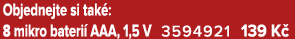 Objednejte si tak : 8 mikro bateri AAA, 1,5 V 3594921 139 K 