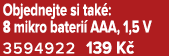 Objednejte si tak : 8 mikro bateri AAA, 1,5 V 3594922 139 K 