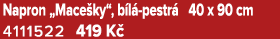Napron „Mace ky“, b l pestr  40 x 90 cm 4111522 419 K 