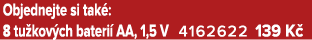 Objednejte si tak : 8 tu kov ch bateri AA, 1,5 V 4162622 139 K 