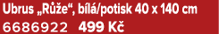 Ubrus „R e“, b l /potisk 40 x 140 cm 6686922 499 K 
