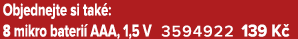 Objednejte si tak : 8 mikro bateri AAA, 1,5 V 3594922 139 K 