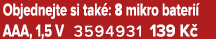 Objednejte si tak : 8 mikro bateri AAA, 1,5 V 3594931 139 K 