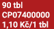 90 tbl CP07400000 1,10 K /1 tbl