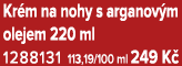 Kr m na nohy s arganov m olejem 220 ml 1288131 113,19/100 ml 249 K 