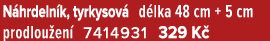 N hrdeln k, tyrkysov d lka 48 cm + 5 cm prodlou en  7414931 329 K 