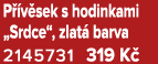 P v sek s hodinkami „Srdce“, zlat  barva 2145731 319 K 