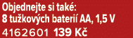 Objednejte si tak : 8 tu kov ch bateri AA, 1,5 V 4162601 139 K 