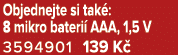 Objednejte si tak : 8 mikro bateri AAA, 1,5 V 3594901 139 K 